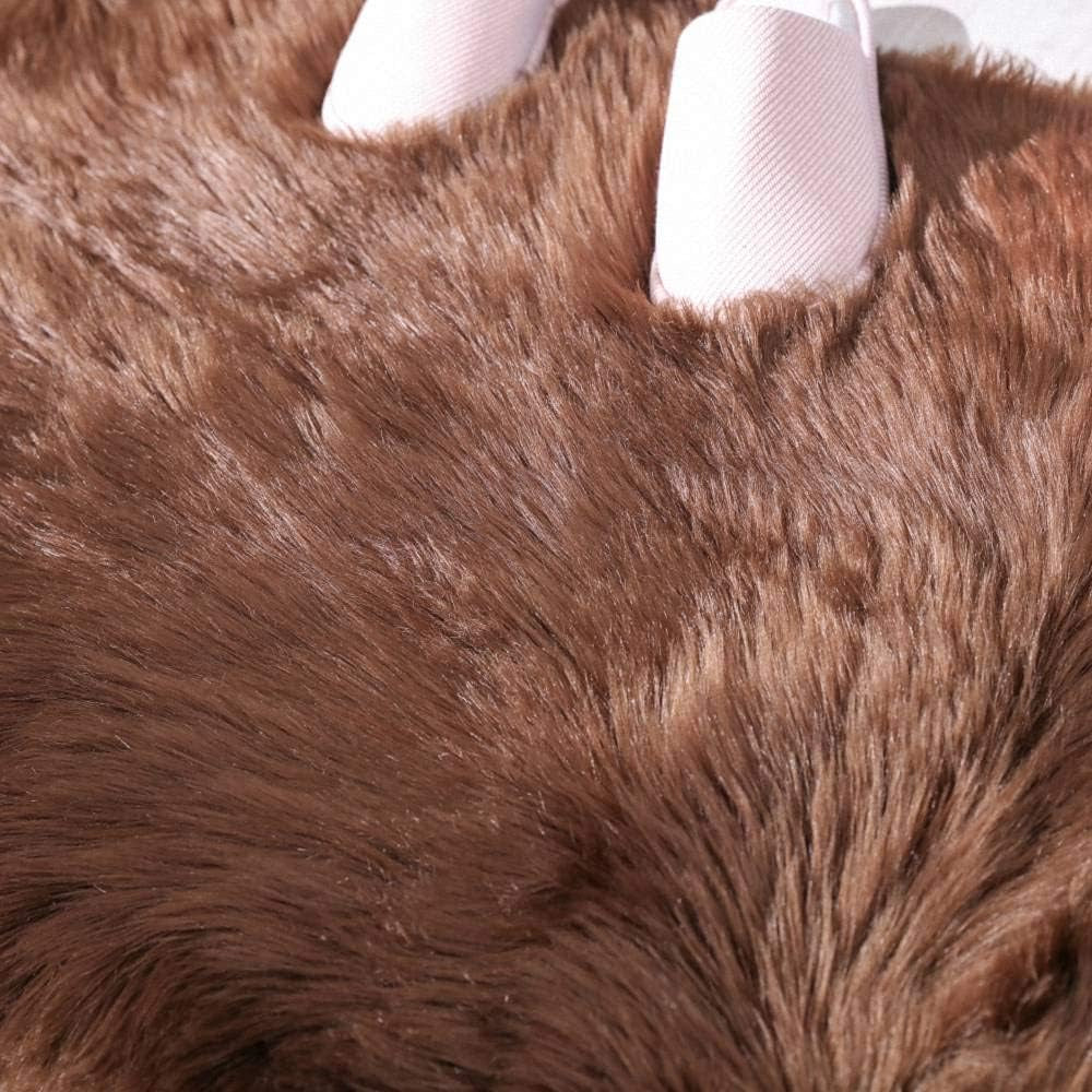 2X3 Brown Faux Sheepskin Area Rug – Fluffy Shaggy Soft Fur Floor Mat, Plush Bedside Carpet and Sofa Cover for Bedroom, Living Room, Nursery