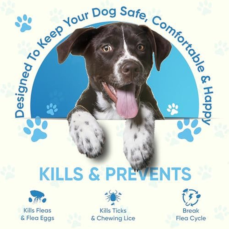 Flea and Tick Prevention for Dogs: Flea & Tick Topical for Medium Dogs 23-44 Lbs, 6 Dose Flea and Tick Prevention for 6 Months (6 Pack)